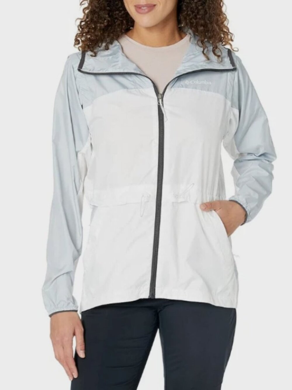 Columbia Alpine Chill Convertible Windbreaker Jacket in Cirrus Grey/WhiteMSRP$98